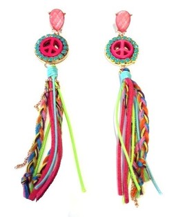 IBIZA LOOK OORBELLEN ROZE PEACE (1st)
