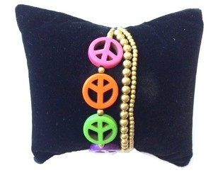 ARMBAND GEKLEURD PEACE (1st)