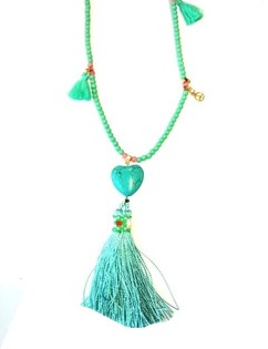 HALSKETTING TURQUOISE MET HART (1st)