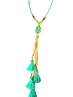 IBIZA LOOK HALSKETTING TURQUOISE MET BUDDHA (1st)