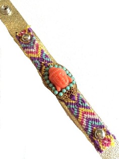 LUXE LEDEREN ARMBAND BUDDHA (1st)