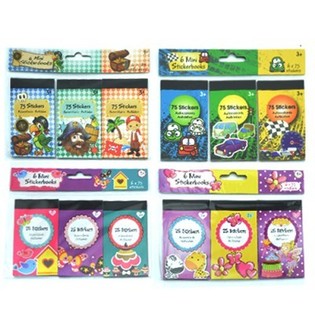 6 KLEINE STICKERBOEKJES (36sets.)