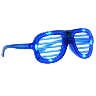 SHUTTER SHADES BRILLEN MET VERLICHTING - KLEUR: BLAUW (12st.)