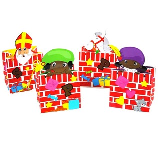 4-DELIGE SINT EN PIET PEPERNOTEN BAKJES SET (12sets.)