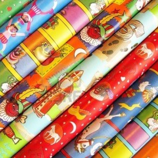 ROLLEN SINTERKLAAS INPAKPAPIER 250 X 50 CM. (5st.)