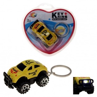AUTO SLEUTELHANGER MET LICHT OP BLISTERKAART (24st.)