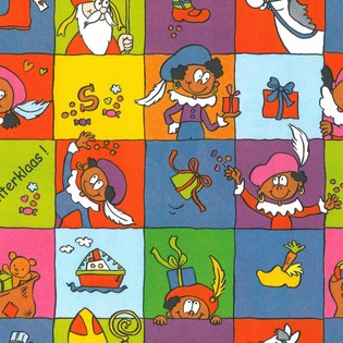 *** OP = OP *** MEGA ROL SINTERKLAAS INPAKPAPIER 250 METER !!!