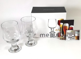 MENU - BIERGLAS VOOR DONKERBIER SET VAN 2 (1st.)