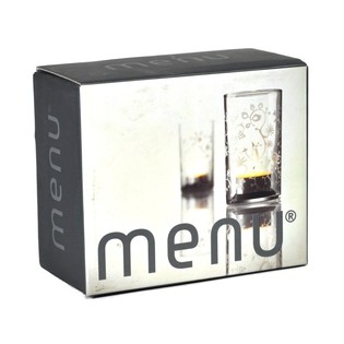MENU - WAXINELICHTHOUDER MET FROSTED PATROON, SET VAN 2 (1set.)