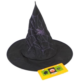 HEKSENHOED MET SPINNENWEB VOOR KINDEREN (6st.)