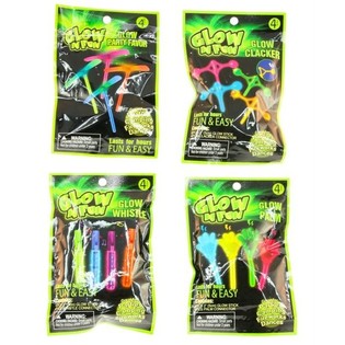 4 GLOW 'N ' FUN SPEELTJES IN ZAK (24st.)