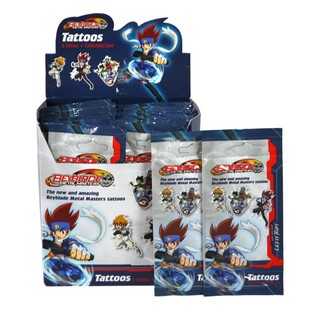 ***SPOTGOEDKOOP*** BEYBLADE TATTOO STICKERS IN DISPLAY (100st.)