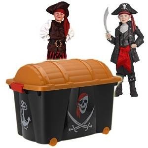 GROTE SPEELGOED OPBERGKIST MET PIRATEN MOTIEF