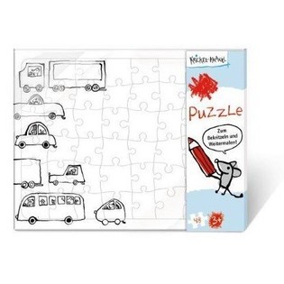 GROTE PUZZEL OM ZELF IN TE KLEUREN (24st.)