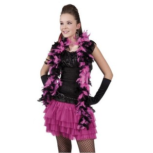 ZWART/ROZE BOA VOOR PRINSESSEN 180 CM. (6st.)
