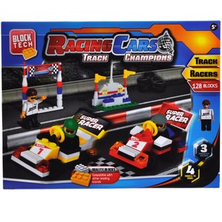 GROTE BRICKS BOUWSTENEN RACING CARS SET - 128 DELEN (1st.)