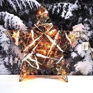 GROTE LICHTGEVENDE DECORATIE KERSTSTER 45 CM. (2st.)