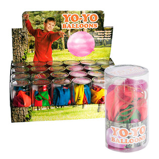 **BESTSELLER** 3 STUKS BOUNCE BALLONNEN IN KOKER (24kokers a 3 st. Bounce Ballonen)