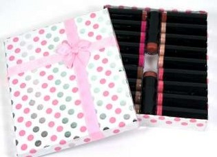 LIPSTICK 5 SOORTEN MET ROSE VERPAKKING (20st)