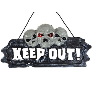 HALLOWEEN DECORATIE BORD MET LICHT EN GELUID (2st.)