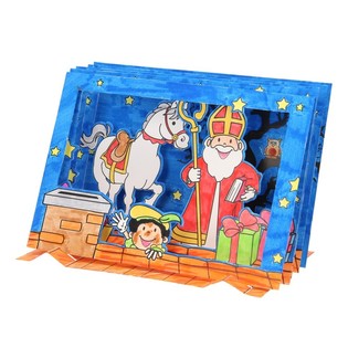 SINTERKLAAS 3D DOORKIJKVENSTER MAKEN (12st.)