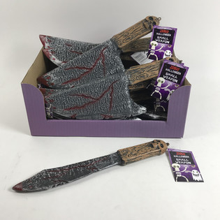 ***SPOTGOEDKOOP*** DISPLAY MET HALLOWEEN MESSEN EN BIJLEN (18st.)