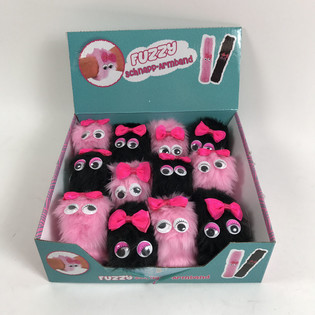 PLUCHE FUZZY SNAP BRACELETS / FUZZY CLIC ARMBANDEN (12st.)