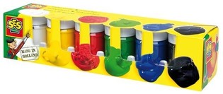 Ses Plakkaatverf Basic , 6x50ml (6 kleuren) (1st.)