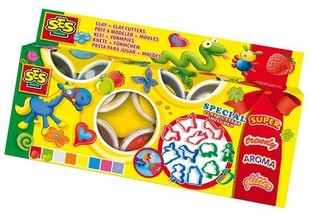 Ses Klei, Claymania 8x90gr + Vormpjes (1st.)