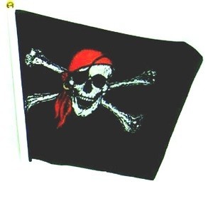 PIRATEN VLAG OP STOK (48st.)
