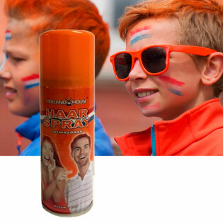 ORANJE HAAR SPRAY, UITWASBAAR  (24st.)