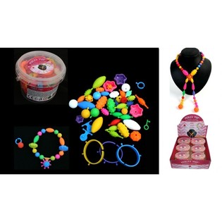 MAAK JE EIGEN HALSKETTING OF ARMBAND, 200 onderdelen. IN DISPLAY (6st.)
