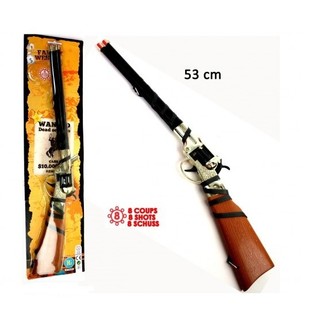 GROOT WESTERN KLAPPERTJES PISTOOL,  8 SHOTS, 53 Cm. LANG (12st.)