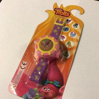 TROLLS PROJECTIE HORLOGE  OP KAART (12st.)