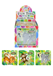 PUZZEL - JUNGLE, 13 x12 Cm. IN DISPLAY (108st.)