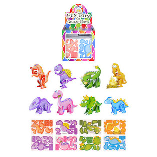 MINI 3D DINOSAURUS PUZZELS  IN DISPLAY (144st.)