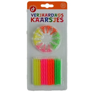 VERJAARDAGS KAARSJES SET, Bestaande uit: 24 Kaarsen (12st.)
