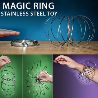 Magic Rings / Flow Rings - Kinetic 3D Magic Ring - ZILVER | OP KAART (12 St.)