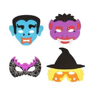 MIX HALLOWEEN MASKERS VAN FOAM (24st.)