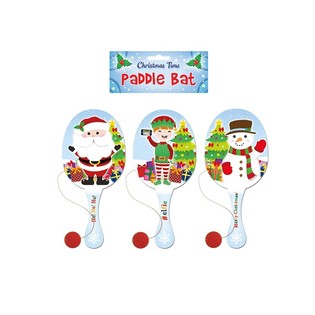 KERSTMIS - PADDLE BAT BAL SPEL MET ELASTIEK (24st.)