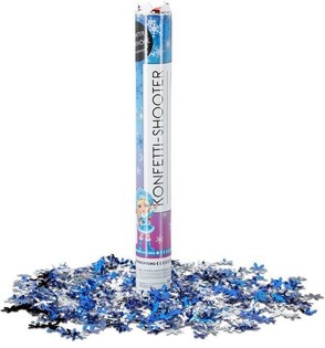 Confetti kanon - Sneeuwvlok - 40 cm - partyshooter (10st.)