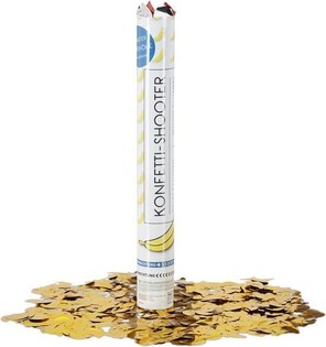 Confetti kanon - Banaan &ndash; Kleur: geel - 40 cm -party popper (10st.)