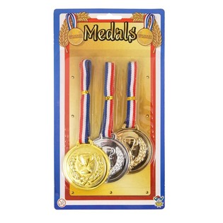 3 STUKS WINNAARS MEDAILE&rsquo;S  OP KAART (6st.)