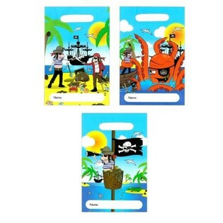 TRAKTATIE ZAKJES &ndash; PIRATEN 23x15 Cm (144st.)