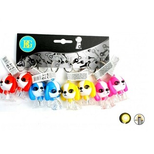 LICHTGEVENDE HONDEN SLEUTELHANGERS (12st.)