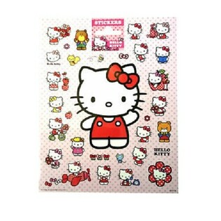 GROTE HELLO KITTY STICKER VELLEN,  20x16 Cm. (10st.)
