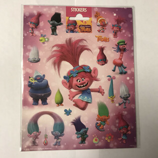 GROTE TROLLS STICKER VELLEN,  20x16 Cm. (10st.)