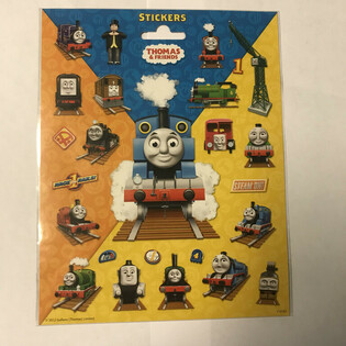 GROTE THOMAS DE TREIN STICKER VELLEN,  20x16 Cm. (10st.)