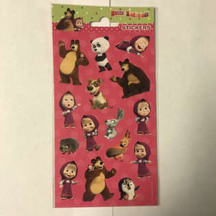 STICKERS: MASHA DE BEER, Afm. 20 x 10 Cm. (10st.)