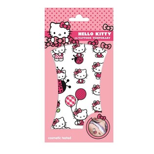 TATTOO - HELLO KITTY TIJDERLIJKE TATTOOS,  Afm. 20 x 10 Cm. (10st.)